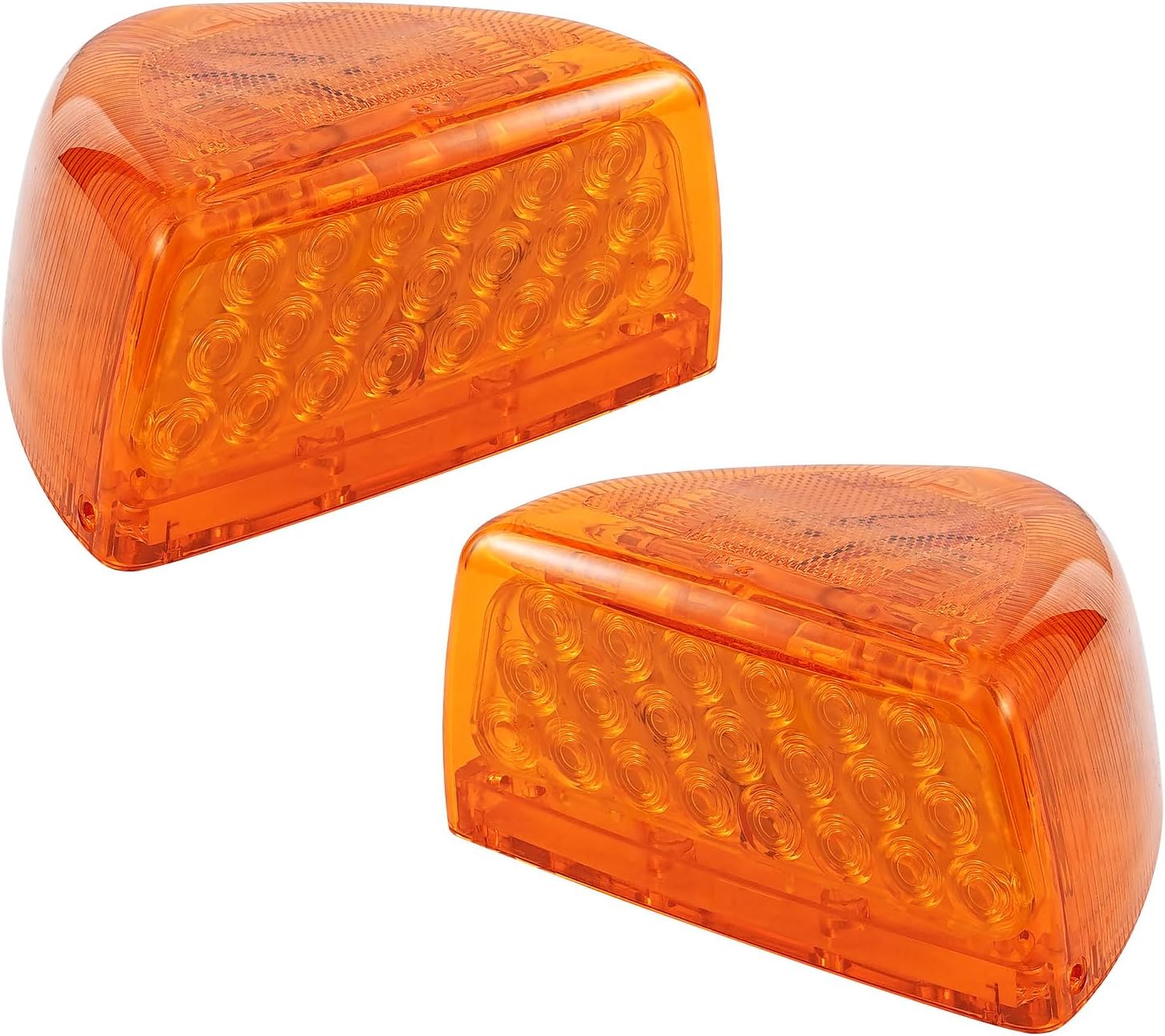 2Pcs Amber Headlight 31 LED Turn Signal Indicators Running Park Lights, Replacement for Peterbilt 359 357 365 378 379 Headlight Turn Signal Lights